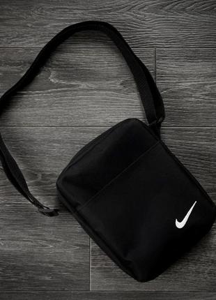 Барсетка чёрная nike,under armour бел. лого