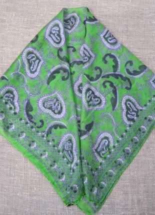 Маленький легкий платок натуральный шелк