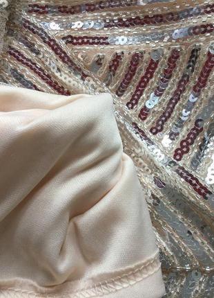 Сукня нюдового кольору в паєтки розмір s/м7 фото