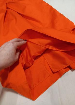 Котонова сукня плаття футляр оранжевого кольору8 фото