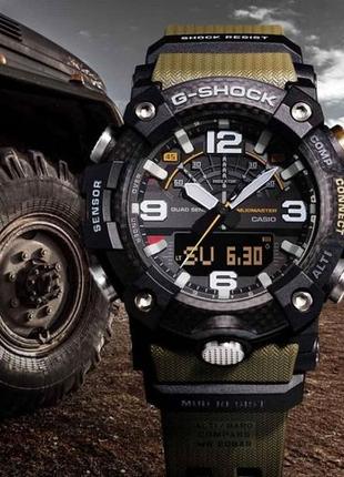 Мужские часы casio g-shock gg-b100-1a3 green mudmaster carbon core1 фото