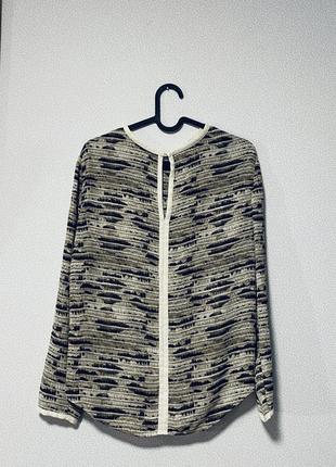 Zara шифоновая блуза животный принт3 фото