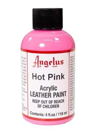 Фарба для шкіри angelus hot pink (рожевий)3 фото