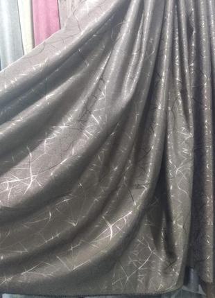 Шторна тканина з ефектом битого скла, штори на метраж сірі з малюнком. штори  льон абстракція