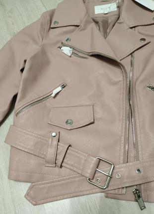 Нежно розовая косуха vila. женская кожанка, кожаная куртка жакет пиджак9 фото