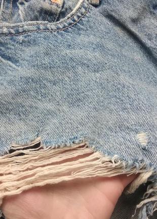 Крутые шорты zara рваные джинсовые 348 фото