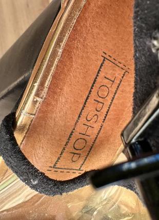 Стильные комбинированные кожаные босоножки с силиконом topshop 406 фото