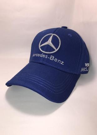 Фирменная кепка бейсболка mercedes-benz. германия. вышитая. синяя1 фото