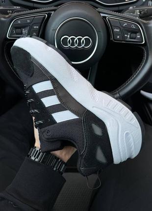 Мужские кроссовки adidas zx 22 boost black white / кроссовки мужское замшевое черно-белое адики/адидас8 фото