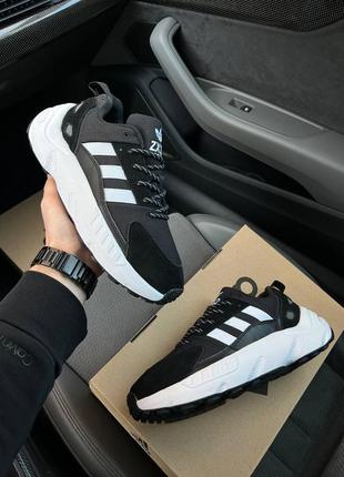 Мужские кроссовки adidas zx 22 boost black white / кроссовки мужское замшевое черно-белое адики/адидас9 фото