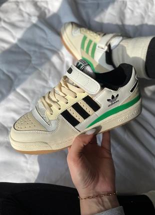 Adidas forum 84 low beige/green/black