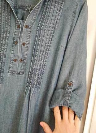 Стильное джинсовое платье рубашка,с кармашками,gerard darel, p. 38/405 фото