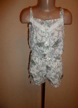 Легкий бавовняний ромпер, комбінезон на 6-7 років