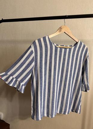 Блуза в смужку від бренду «tu»1 фото