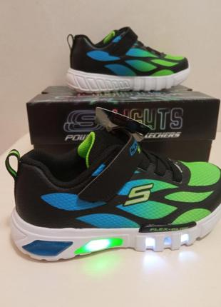 Кроссовки skechers s lights с подсветкой на подошве 25,33,5 р