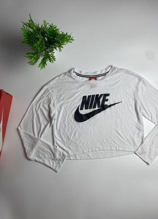 Женская кофта/кроп-топ nike essential longsleeve crop-top!