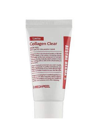 Очищающая пенка с коллагеном и лактобактериями medi-peel aesthe derma lacto collagen clear 100 мл