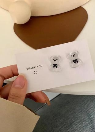 Серьги,серёжки медвежонок