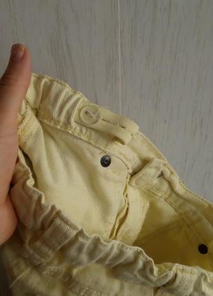 Жовті джинсові шорти на дівчинку 5-6 років6 фото
