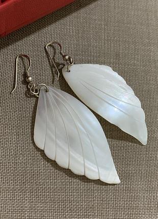 1295/8 серьги винтаж перламутр