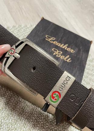 Ремень пояс мужской кожаный в стиле gucci /ремень пояс мужественный кожаный
