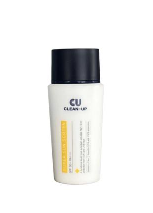 Солнцезащитная эмульсия cu skin clean-up super sun screen spf 50+ pa+++50 мл