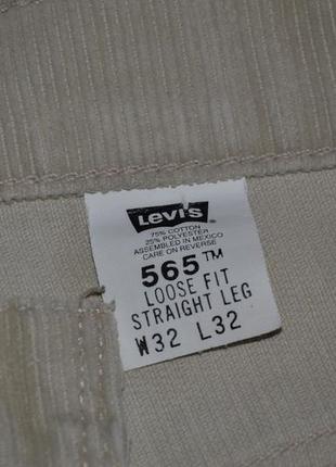 Джинсы вельветовые levis 565 jeans made in mexico6 фото