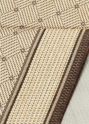 Ковер безворсовый на резиновой основе karat flex run 1944/19 1.50x1.40 м коричневый бежевый