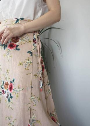 Длинная юбка в цветочный принт