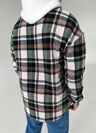Мужская байковая оверсайз рубашка 😍5 фото