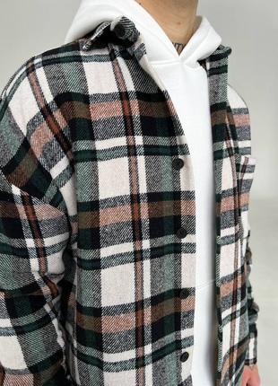 Мужская байковая оверсайз рубашка 😍6 фото