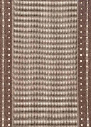 Килим безворсовий на гумовій основі karat flex run 1963/91 1.50x1.80 м темно коричневий