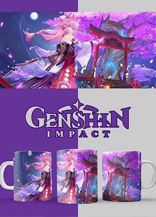 Кружка аниме genshin impact геншин імпакт
