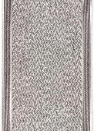 Ковер безворсовый на резиновой основе karat flex run 1944/80 1.20x3.10 м черный серый