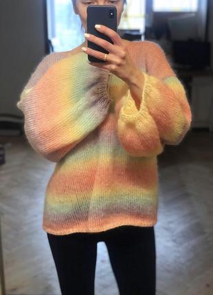 Радужный мохеровый свитер оверсайз2 фото