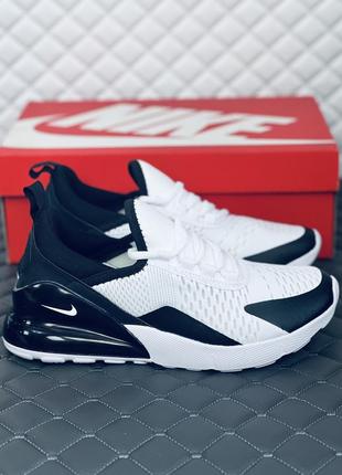 Nike air max 270 white-black кросівки чоловічі