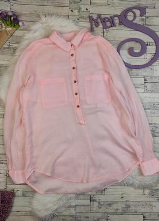 Жіноча сорочка h&m світло-рожева розмір 48 l