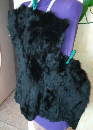 Ангоровый кролик 90 см подстёжка/натуральный мех/безрукавка/жилетка/куртка5 фото