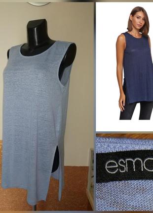 Фирменная стильная качественная натуральная майка из льна.