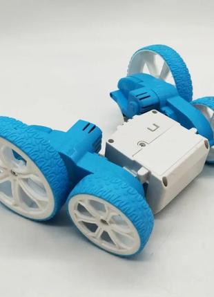 Дитяча трюкова машинка-перевертень на радіокеруванні stunt car іграшка для хлопчика синя3 фото