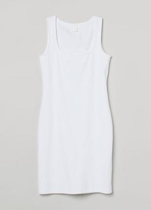 Новое хлопковое платье майка в рубчик h&m
