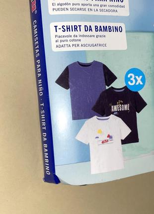 Набор коттоновых футболок из 3 шт., с принтами// размер: 86/92/49/ бренд: lupilu4 фото