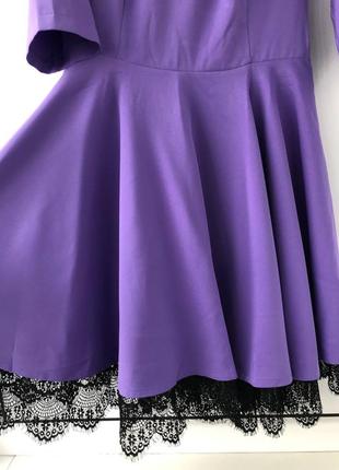 Платье с кружевом фиолет4 фото
