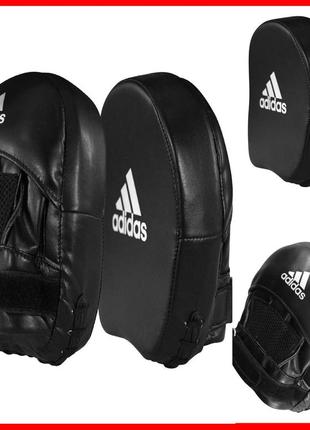 Лапы перчатки маленькие боксерские adidas квадратные для бокса и единоборств кожанные1 фото