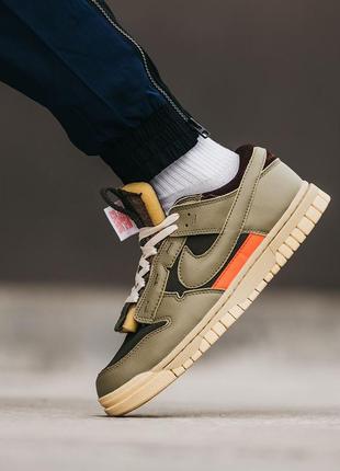 Кросівки, кеди nike air dunk jumbo medium olive1 фото