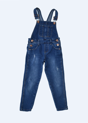 Синий комбинезон дунгари dungarees denim co на мальчика 3-4 года