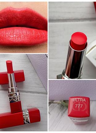 Стійка зволожувальна помада для губ rouge dior ultra rouge