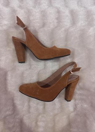 Уценка ❗ коричневые туфли женские / рыжие туфли замшевые4 фото