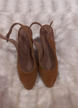 Уценка ❗ коричневые туфли женские / рыжие туфли замшевые2 фото
