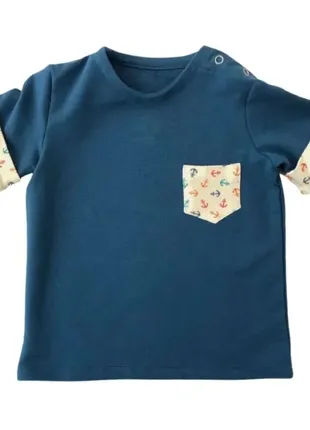 Трикотажная футболка от 1 до 6 лет, органический хлопок7 фото